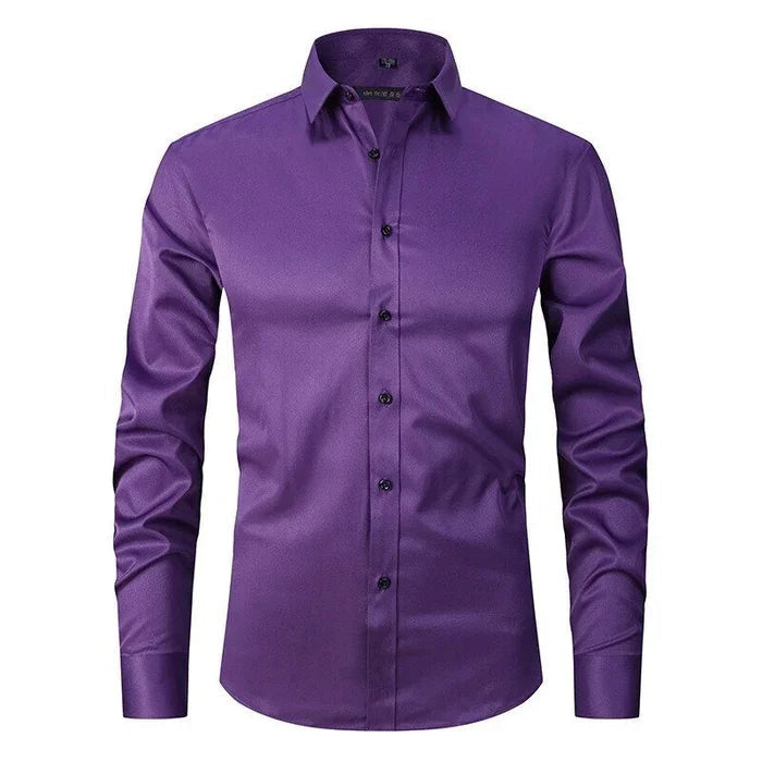 Sleek Heren Overhemd | Ademend Slim Fit, Kreukbestendig 6