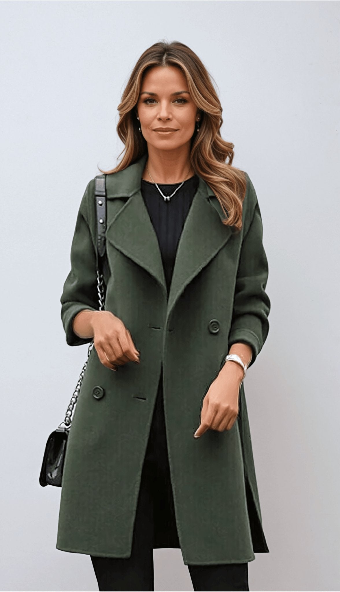 Sofie Dames Trenchcoat | Tijdloos Design, Getailleerd, Zwart