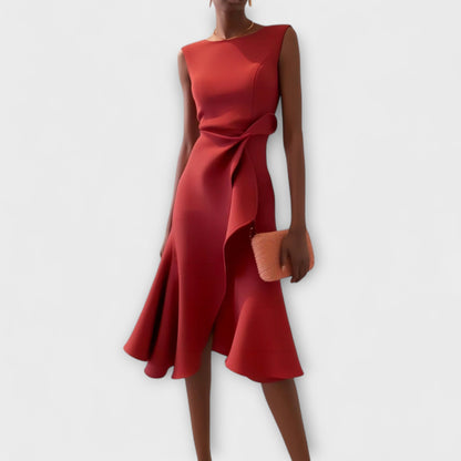 Sophie Dames Midi Jurk | Elegante Ruches, Zomerstijl 0