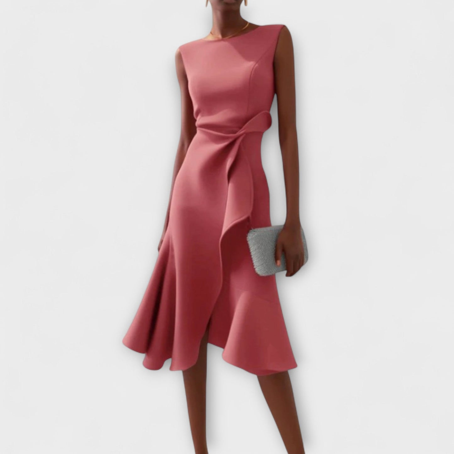 Sophie Dames Midi Jurk | Elegante Ruches, Zomerstijl 3