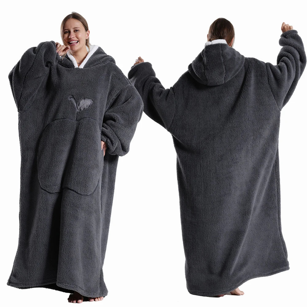 Sora Unisex Draagbare Deken | Superzacht Pluche, Met Capuchon