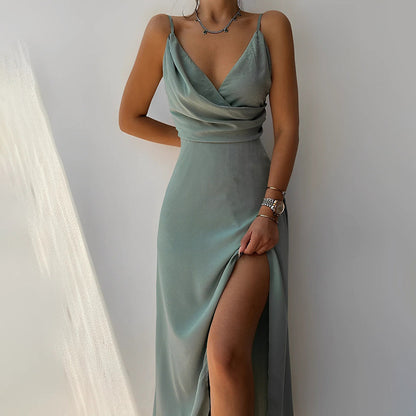 Sorella | Elegante Maxi Jurk met Overslag en Hoge Split 3