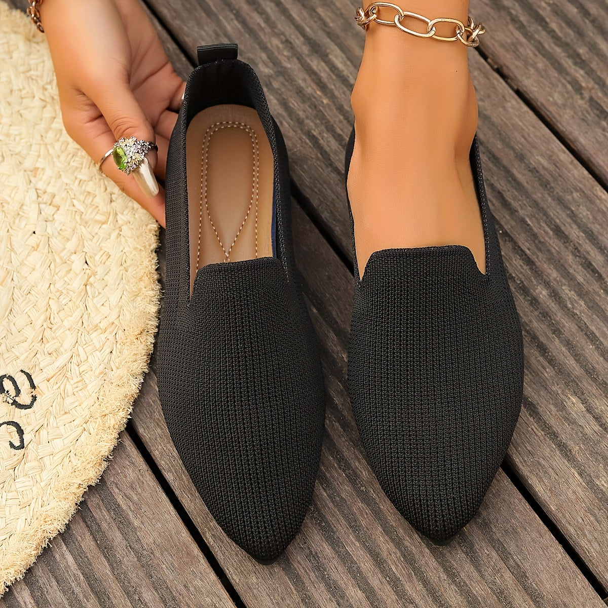 Sorella | Gebreide Platte Loafers voor Dames 0