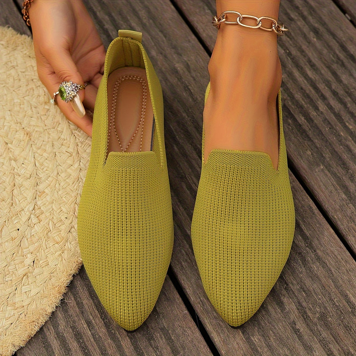 Sorella | Gebreide Platte Loafers voor Dames 4