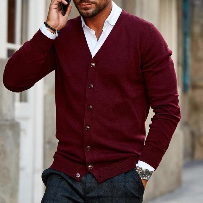 Stefan Vest | Casual Cardigan voor Heren 0