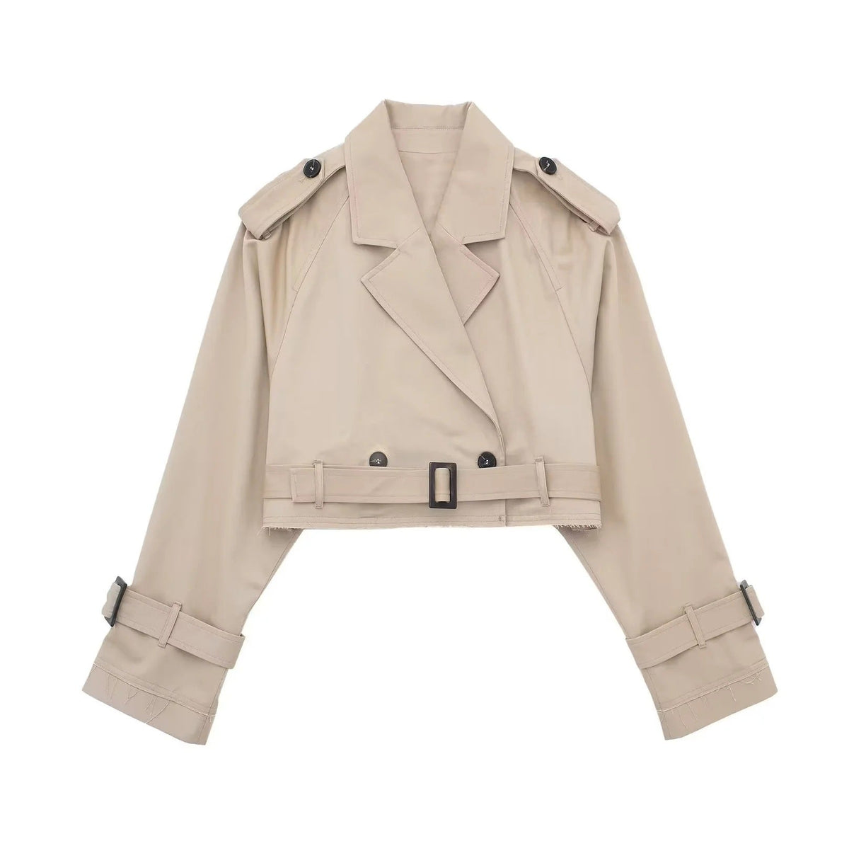 Stijlvolle korte dames trenchcoat | Tijdloze jas voor elk seizoen 0