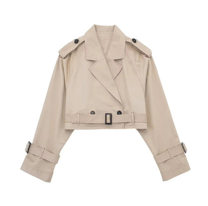 Stijlvolle korte dames trenchcoat | Tijdloze jas voor elk seizoen 0