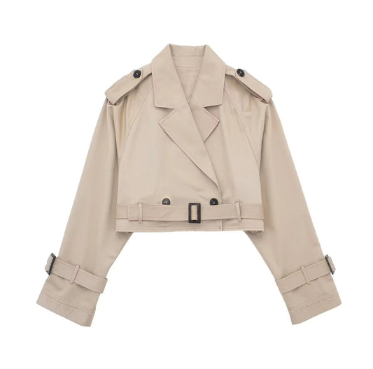 Stijlvolle korte dames trenchcoat | Tijdloze jas voor elk seizoen 0