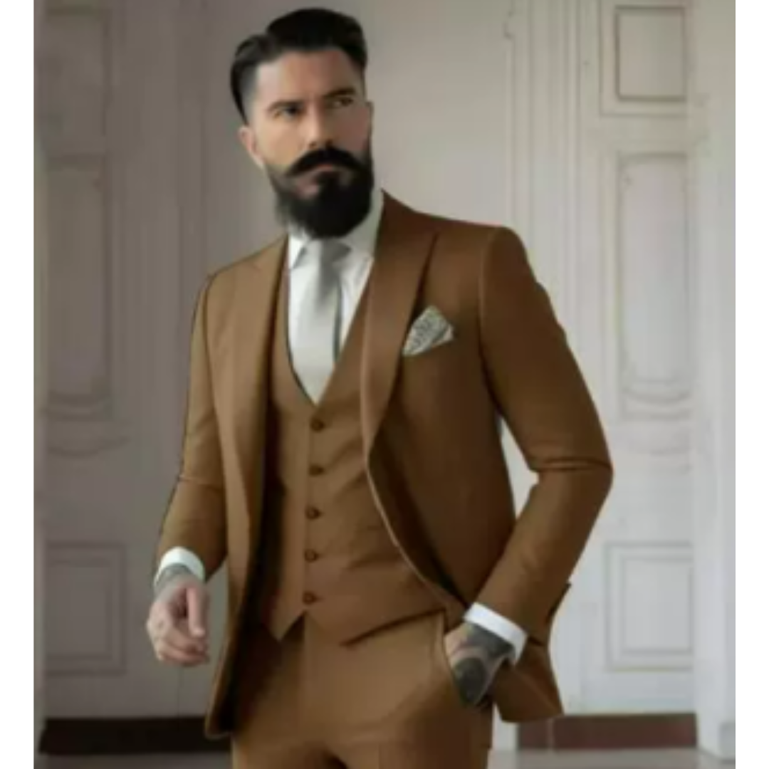 Sven Driedelig Heren Bruiloftsgastenpak | Saliegroen, Elegant