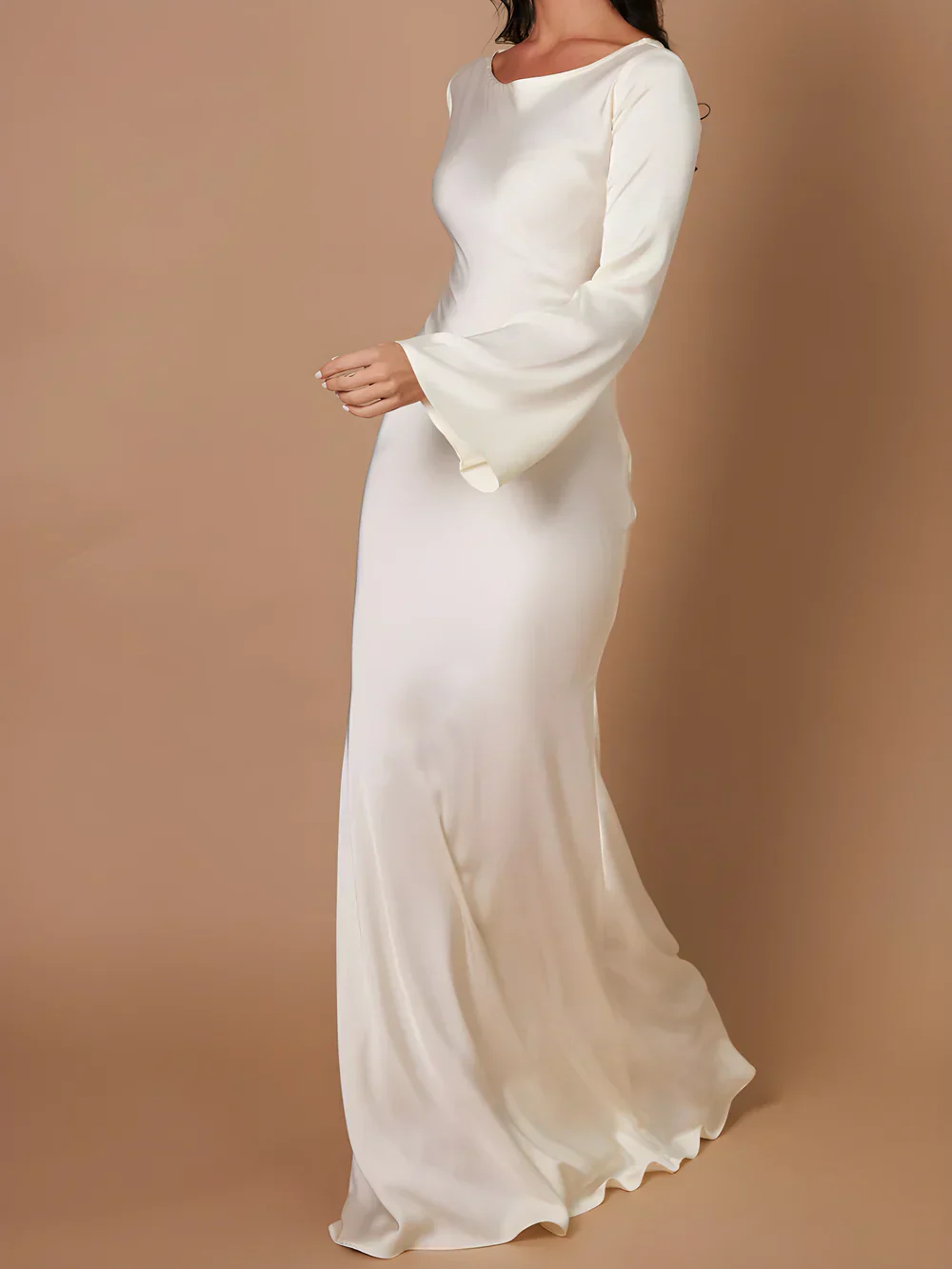 SERAPHINA | Bodycon Maxi-jurk met Lange Mouwen