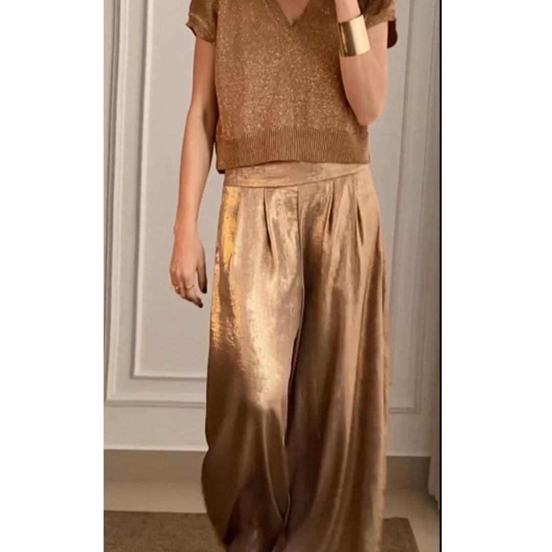 Élise | Elegante Dames Set van Top en Hoge Taille Broek