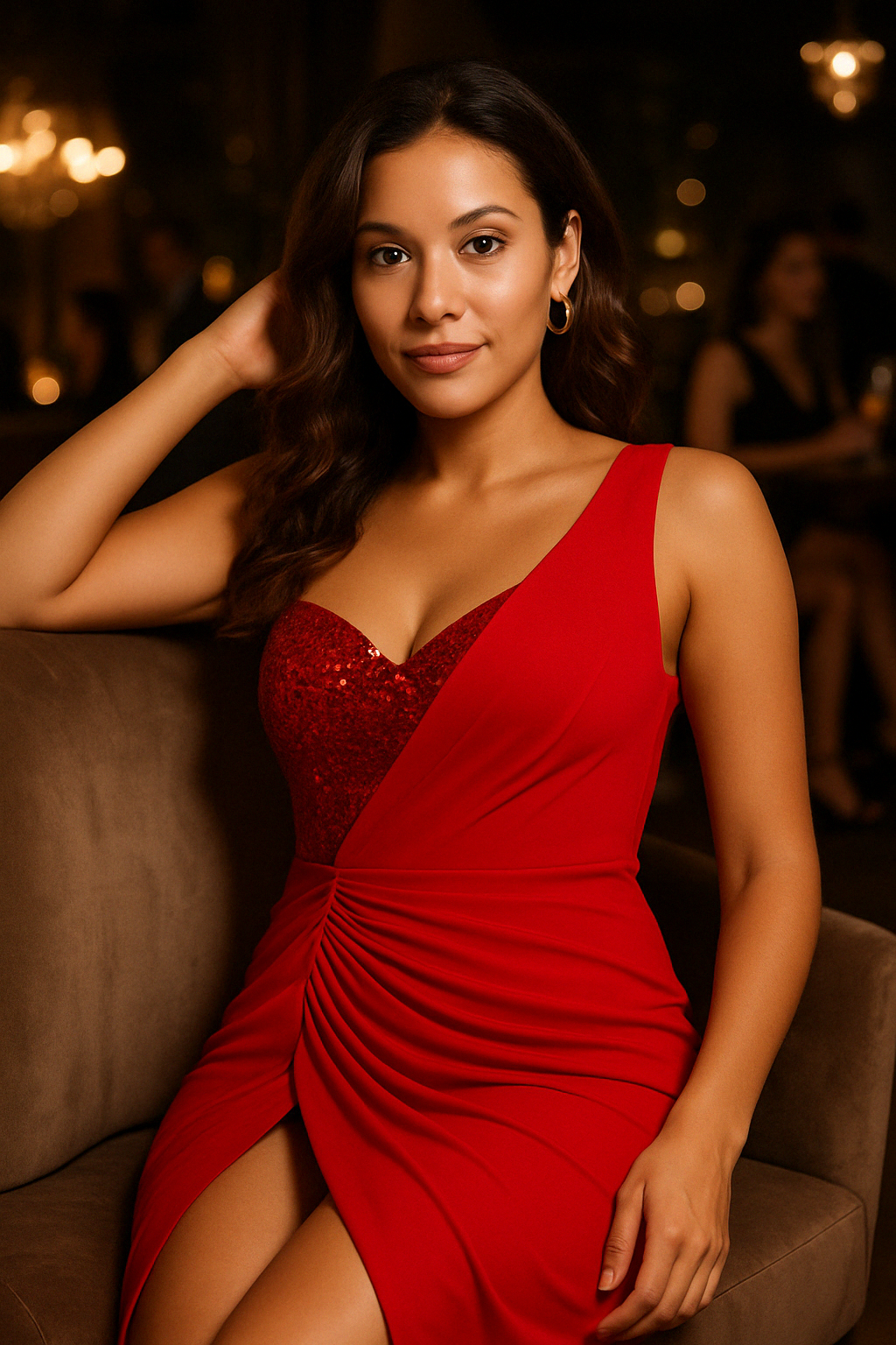 VALERIA | Asymmetrische Galajurk met Glinsterend Lijfje 2