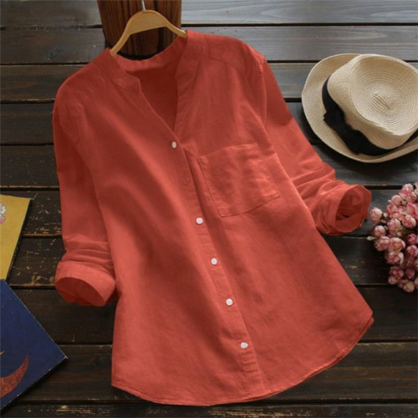 Vera Dames Blouse | 100% Katoen, Losse Pasvorm 0