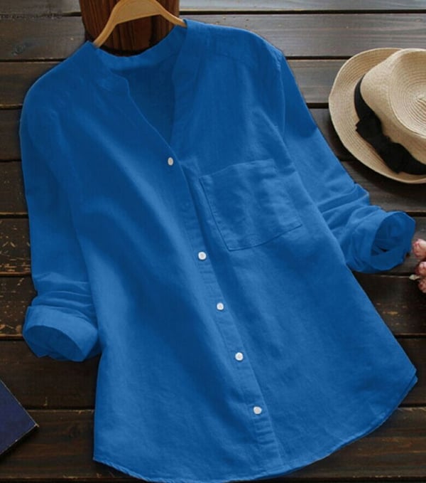 Vera Dames Blouse | 100% Katoen, Losse Pasvorm 7