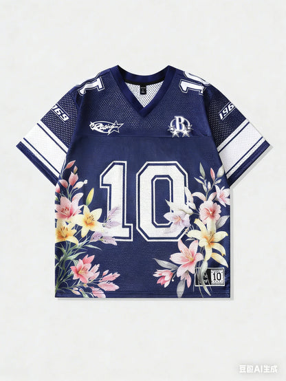 Vera Dames T-shirt | Ademend Katoen, Casual V-hals in Oranje 11