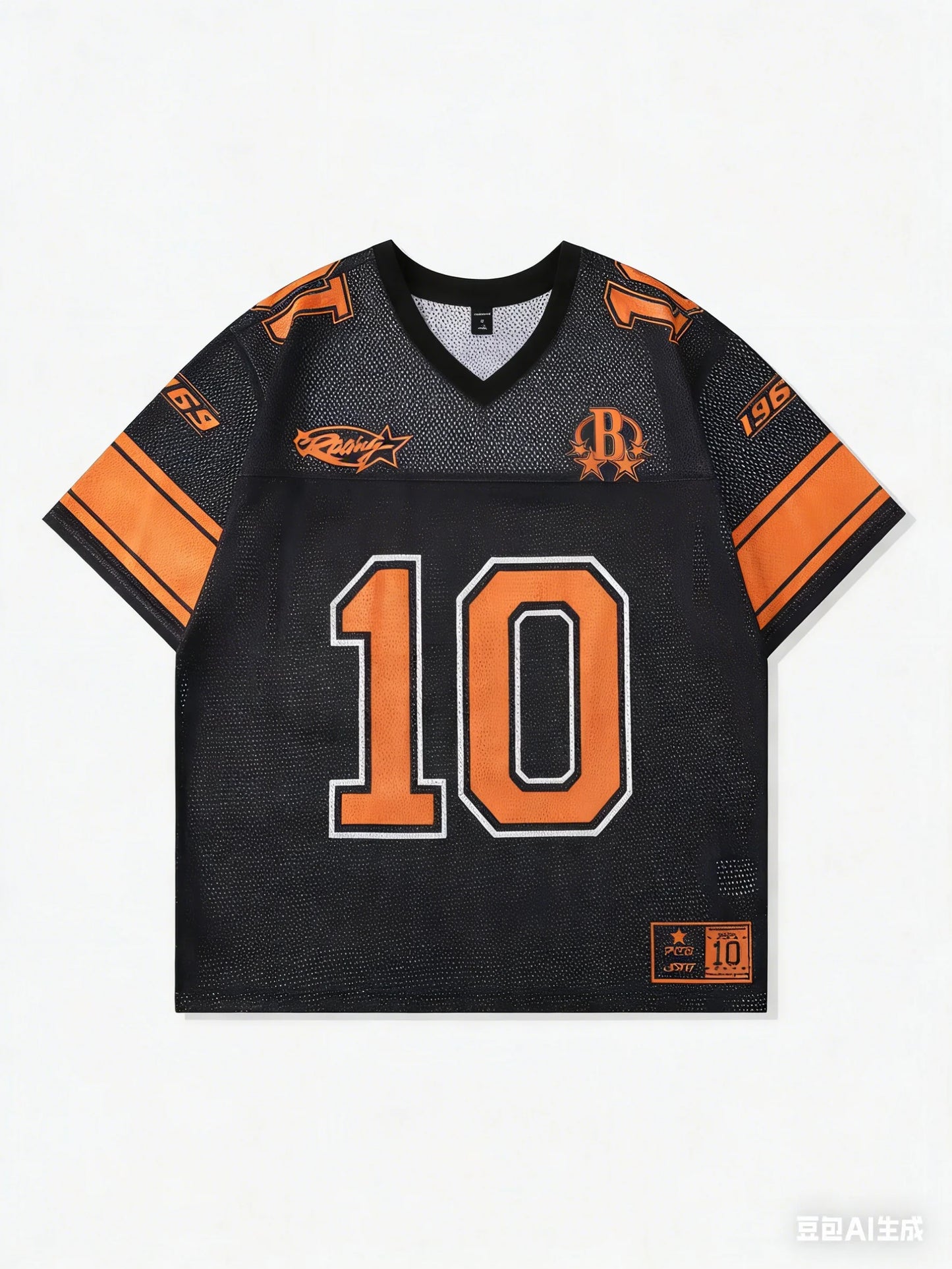 Vera Dames T-shirt | Ademend Katoen, Casual V-hals in Oranje 12