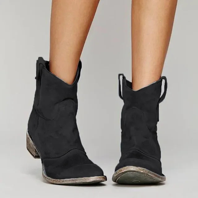 WYNONA | Cowboy Enkellaarsjes met Borduurdetails en Stoere Twist 1
