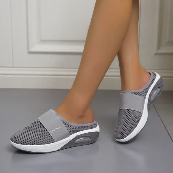 Wendy Dames Sandalen | Orthopedisch, Ademend Beige Sleehak 2