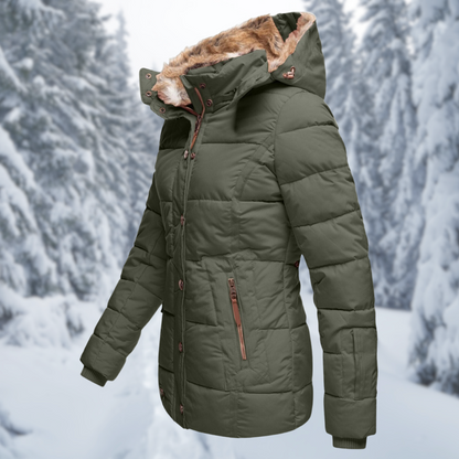 Wendy Dames Winterjas | Elegante Bontcapuchon, Comfortabel en Stijlvol 1
