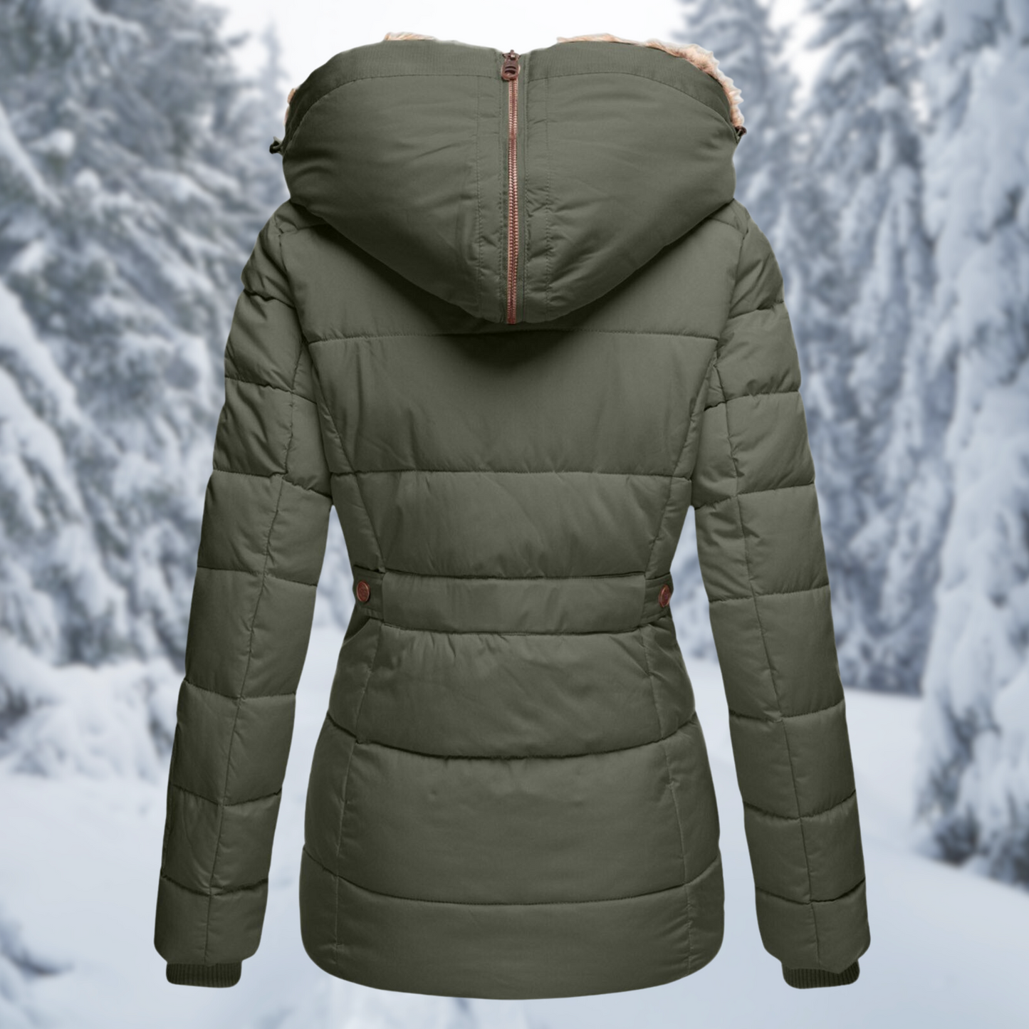 Wendy Dames Winterjas | Elegante Bontcapuchon, Comfortabel en Stijlvol 2