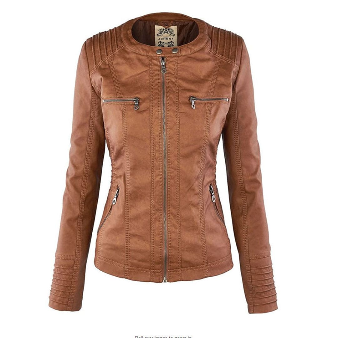 Wendy Damesjack | Zwart Leren Damesjack met Capuchon, Casual 1