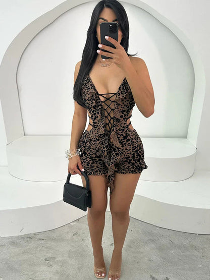 Wild Elegance – Leopard Romper met Luxe Flocking 3