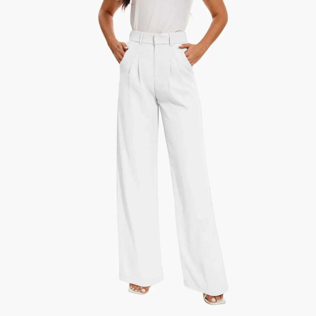 Wilde Damesbroek | Hoge Taille, Zwart, Casual Damesbroek 0