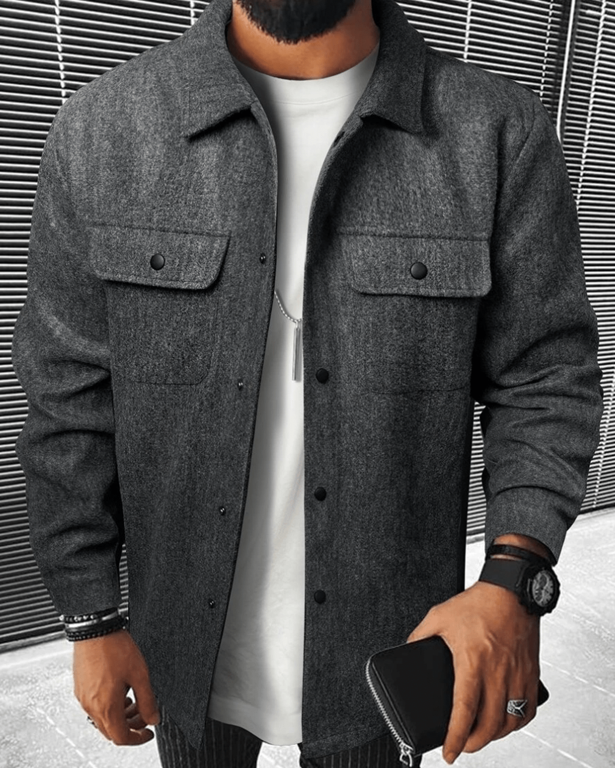 Willem Heren Shacket | Casual met Borstzakken 2