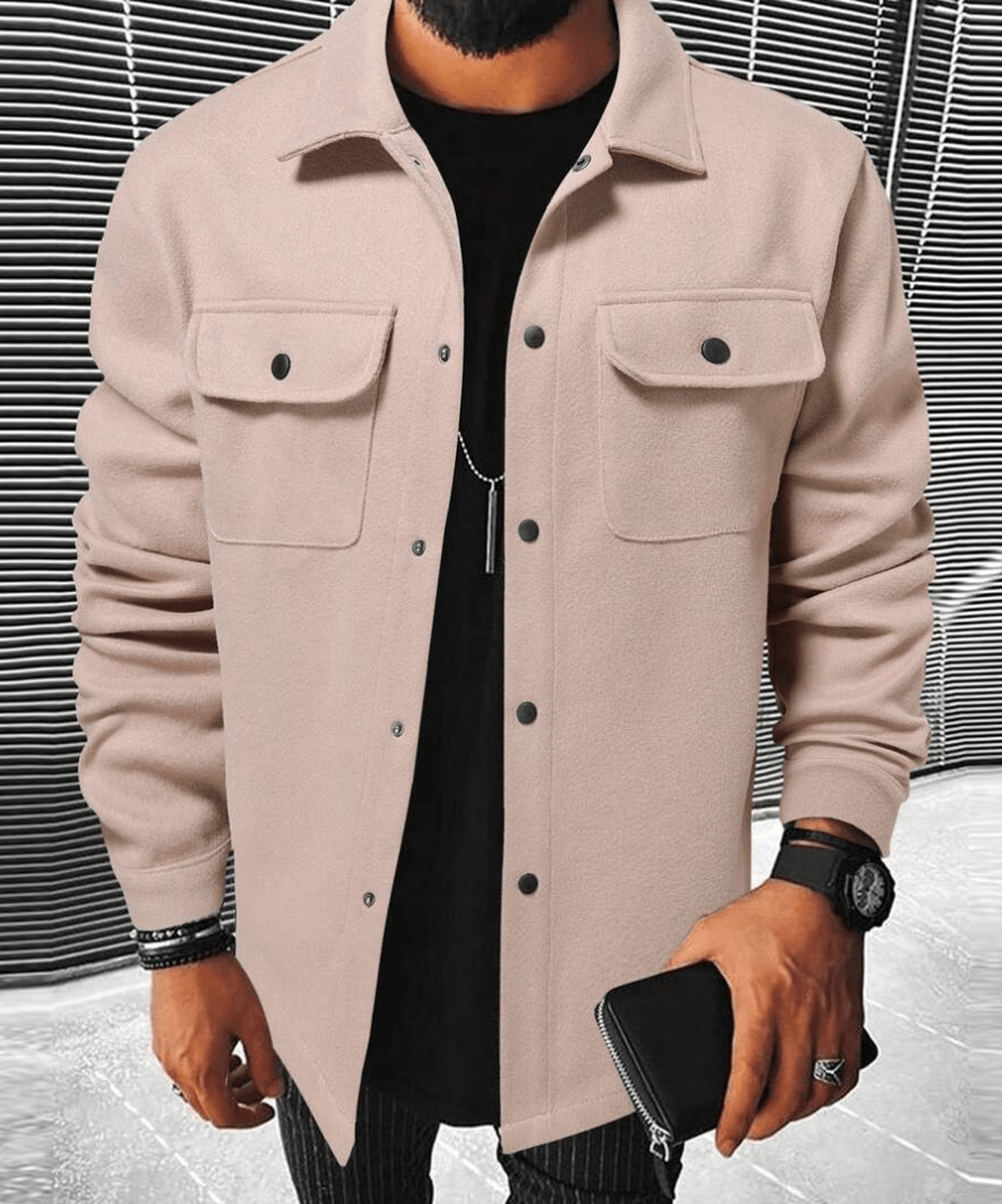 Willem Heren Shacket | Casual met Borstzakken 3