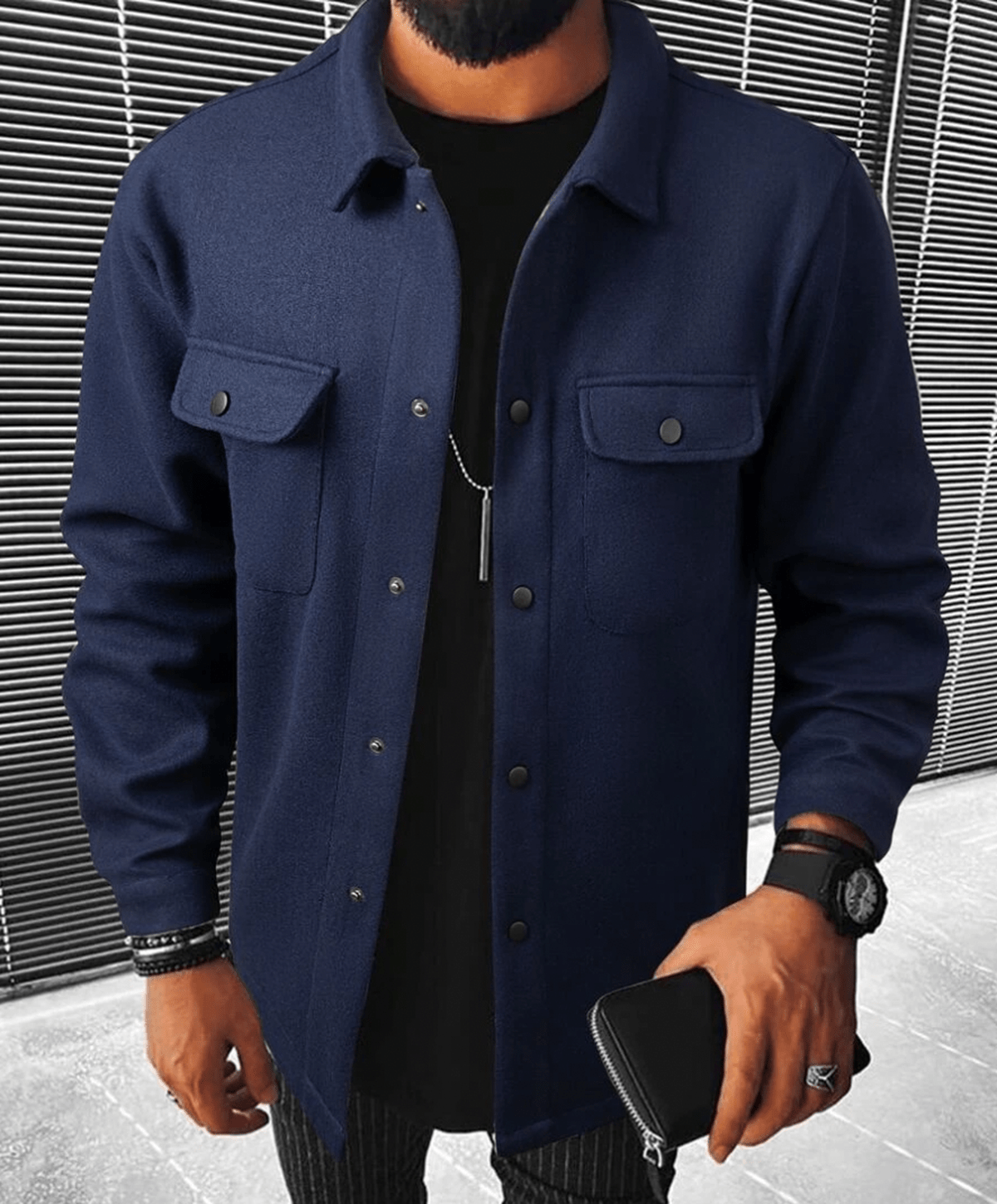 Willem Heren Shacket | Casual met Borstzakken 4