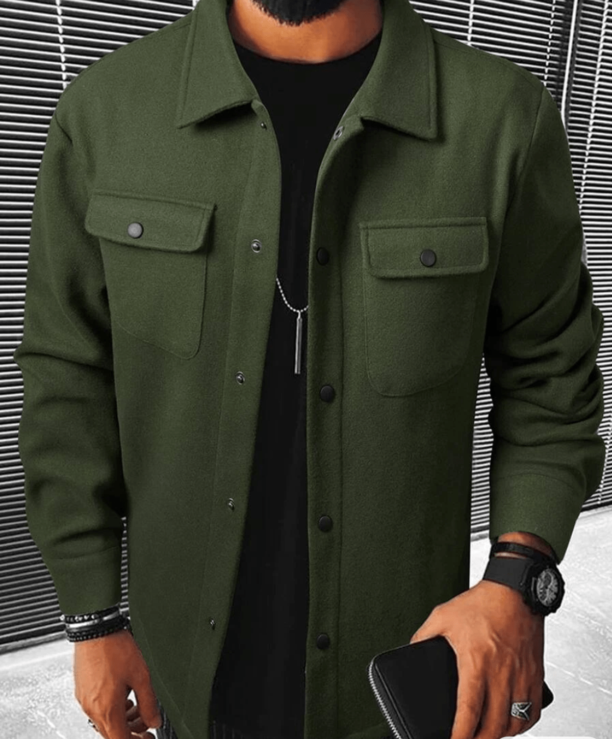 Willem Heren Shacket | Casual met Borstzakken 6