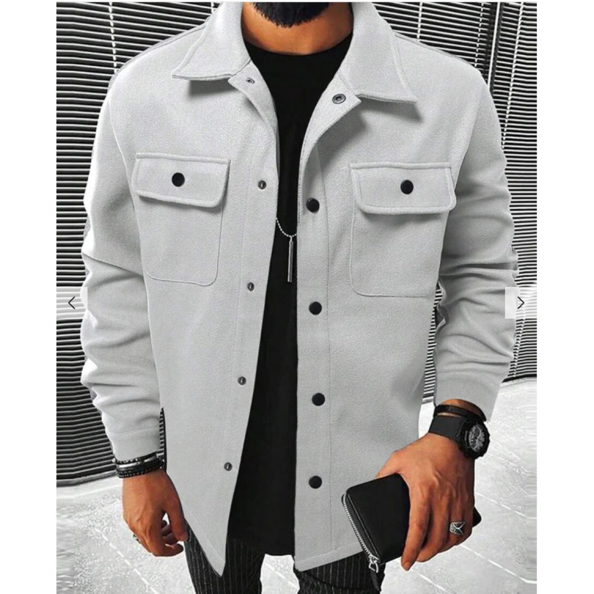 Willem Heren Shacket | Casual met Borstzakken 9