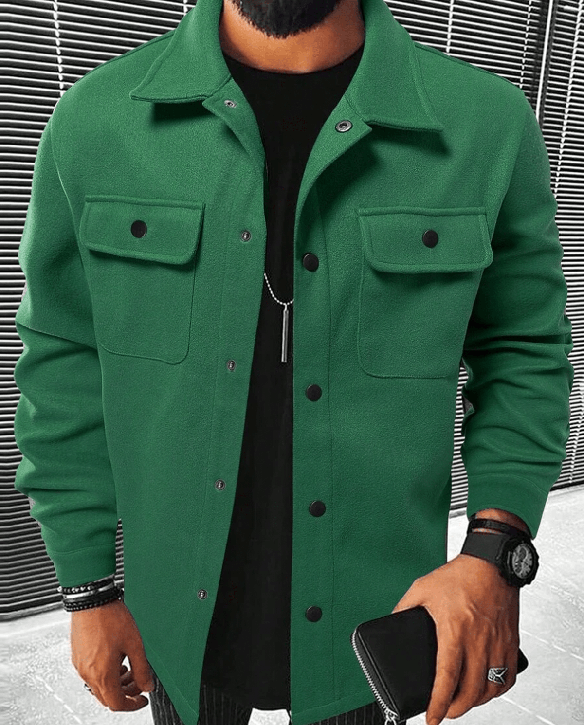 Willem Heren Shacket | Casual met Borstzakken