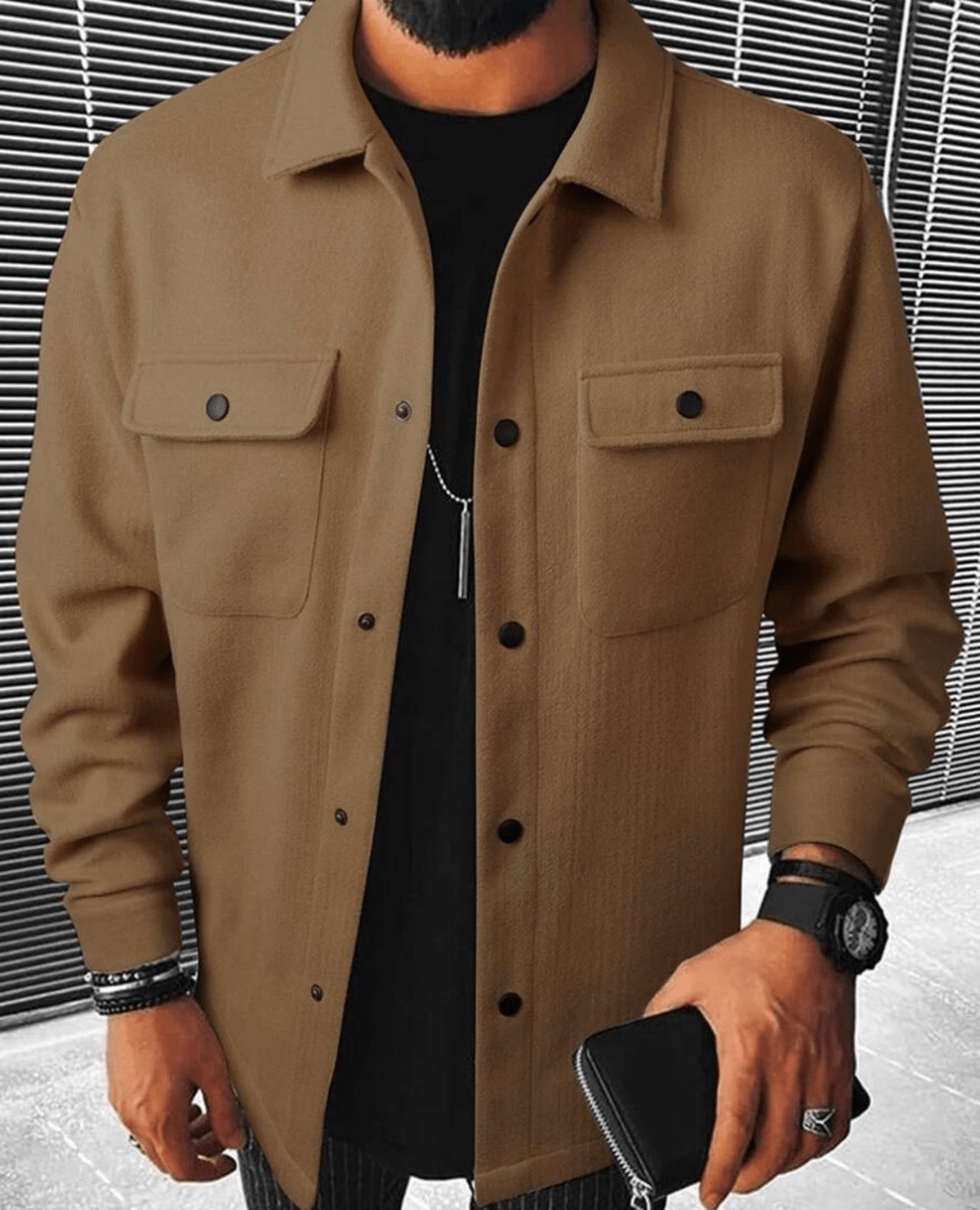 Willem Heren Shacket | Casual met Borstzakken