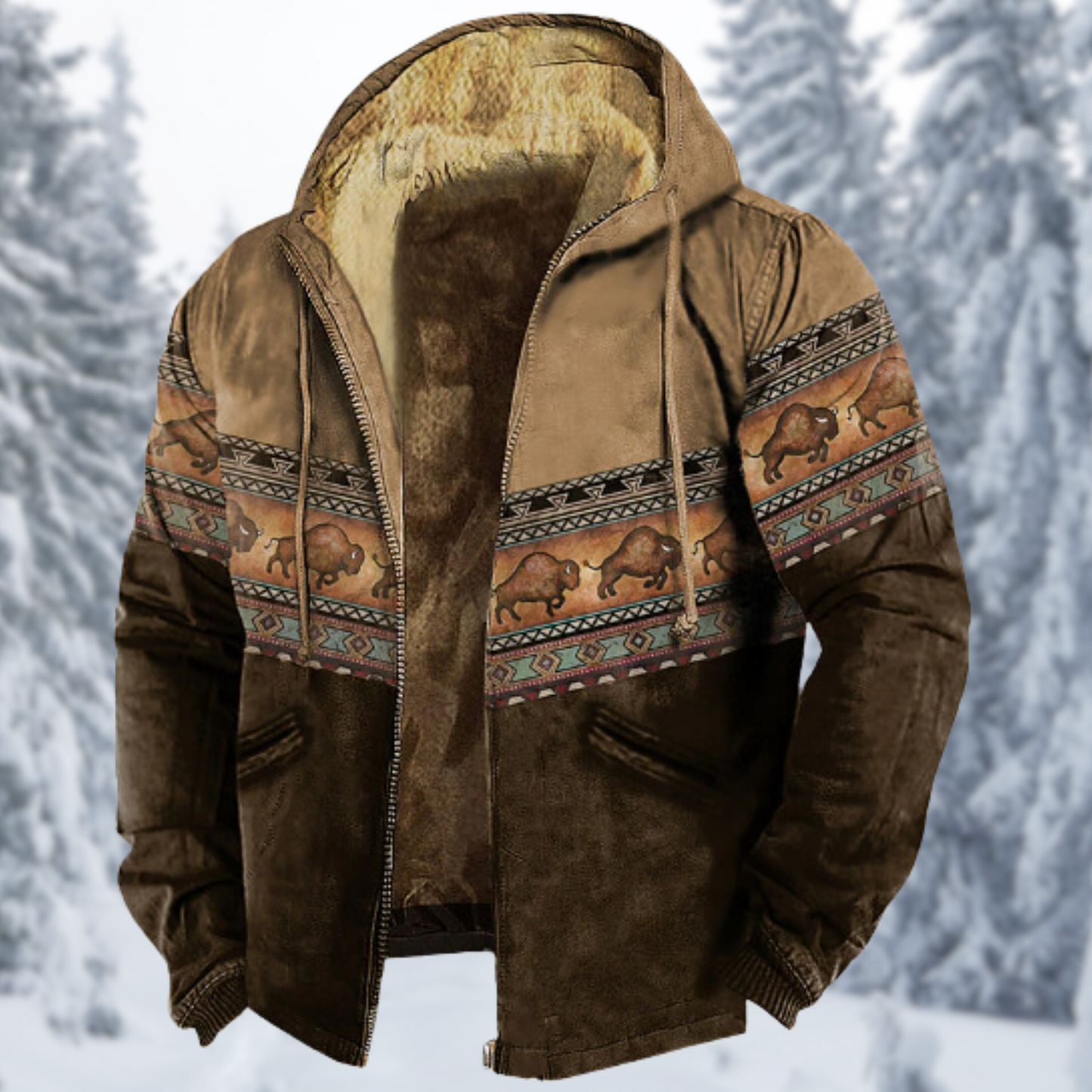 Willem Mannen Fleecejack | Hoogwaardige 3D-Print, Warm en Stijlvol 1