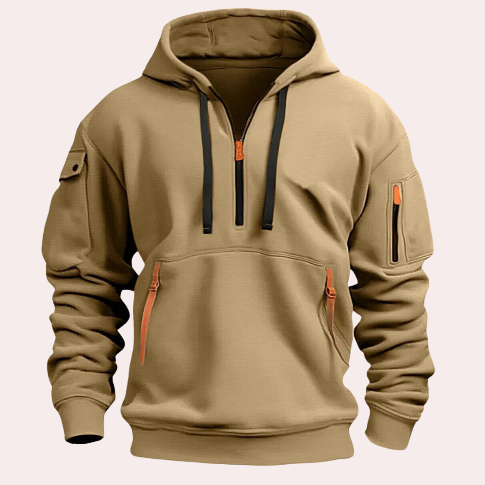 Willem Zwarte Heren Hoodie | Hoogwaardige Wolmix, Casual Winterstijl 0