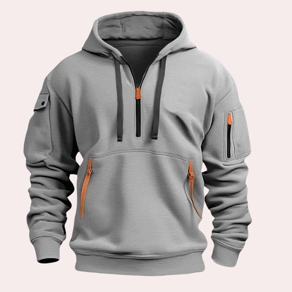 Willem Zwarte Heren Hoodie | Hoogwaardige Wolmix, Casual Winterstijl 2