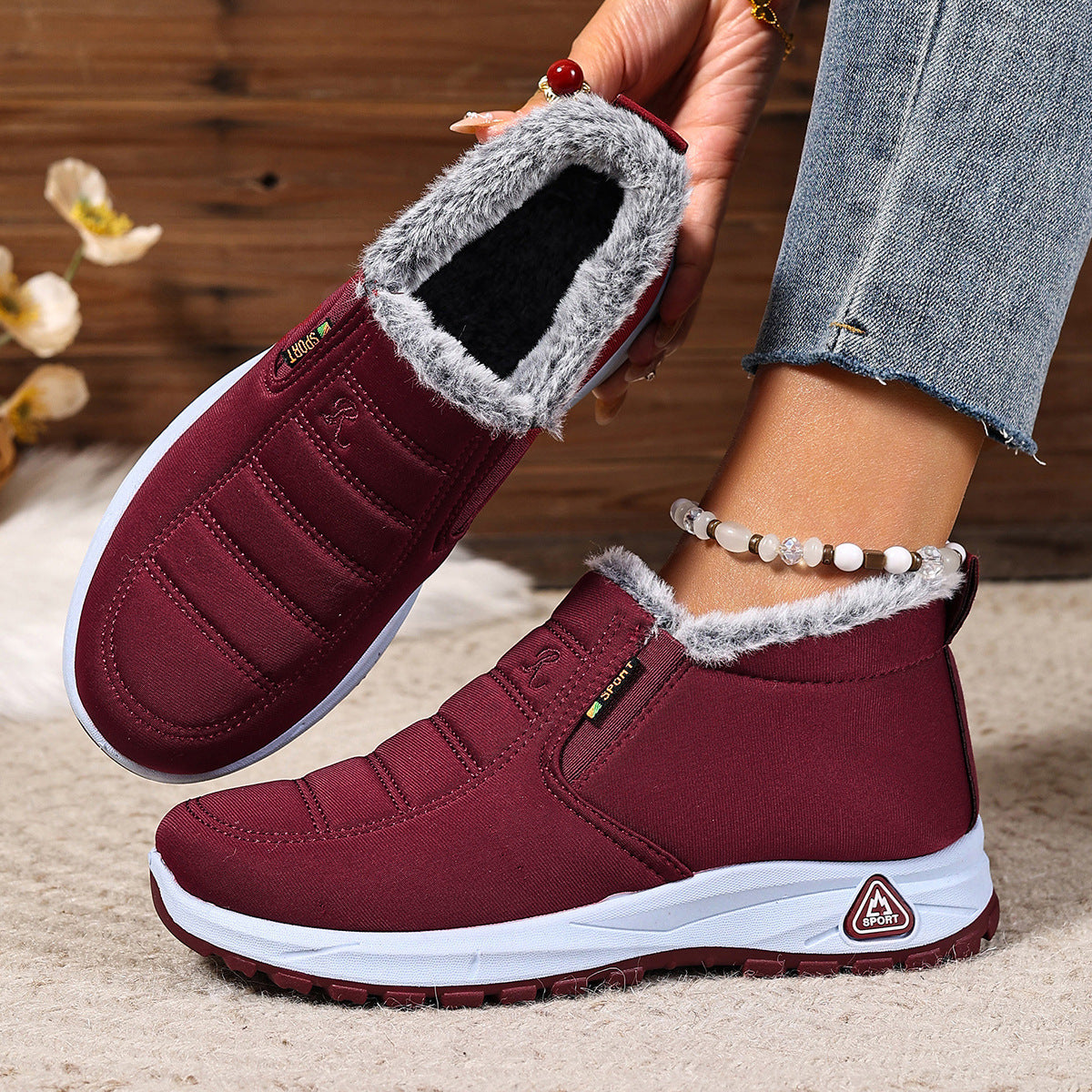 Wina Dames Winterschoenen | Gevoerde Slip-ons met Antislipzool 1