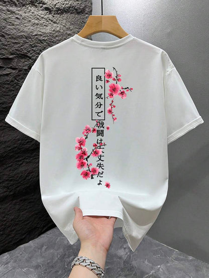 Wit heren T-shirt met print – losvallend en perfect voor een frisse zomerlook 2