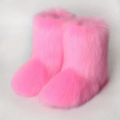 Yara Dames Snowboots | Pluizig Ontwerp, Comfortabel Stof