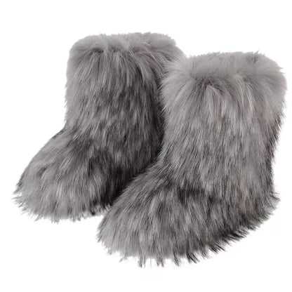 Yara Dames Snowboots | Pluizig Ontwerp, Comfortabel Stof