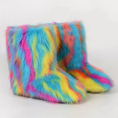 Yara Dames Snowboots | Pluizig Ontwerp, Comfortabel Stof