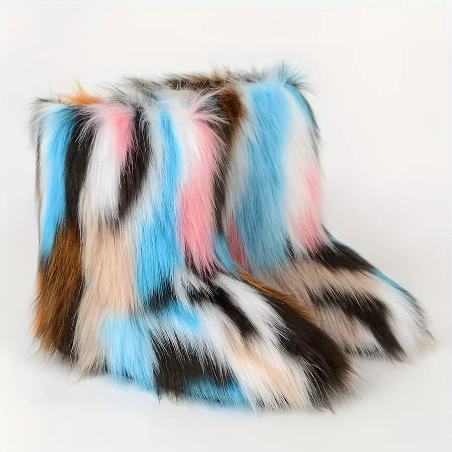 Yara Dames Snowboots | Pluizig Ontwerp, Comfortabel Stof