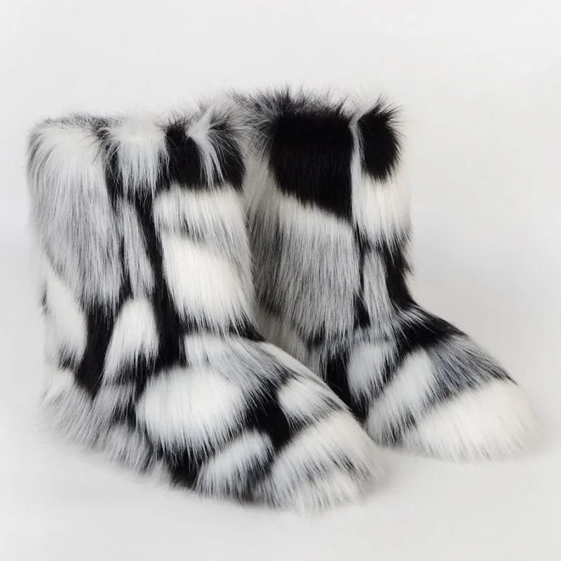 Yara Dames Snowboots | Pluizig Ontwerp, Comfortabel Stof