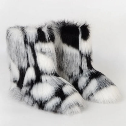 Yara Dames Snowboots | Pluizig Ontwerp, Comfortabel Stof