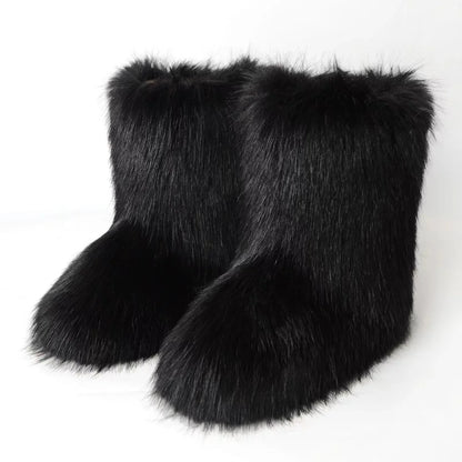 Yara Dames Snowboots | Pluizig Ontwerp, Comfortabel Stof