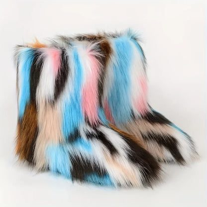 Yara Dames Snowboots | Pluizig Ontwerp, Comfortabel Stof