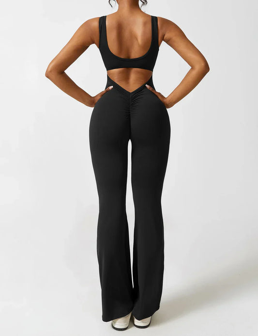 Elena Jumpsuit | Flared Fit | V-Back Design | Shaping & Comfort | Trendy Must-Have