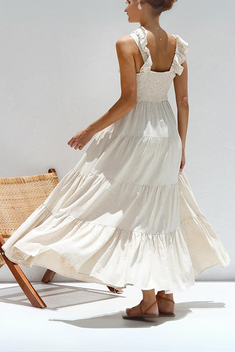 NAOMI | Luchtige maxi-jurk met elegante lagen en flair