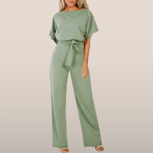 Laravie | Jumpsuit met Ceintuur en Wijde Pijpen